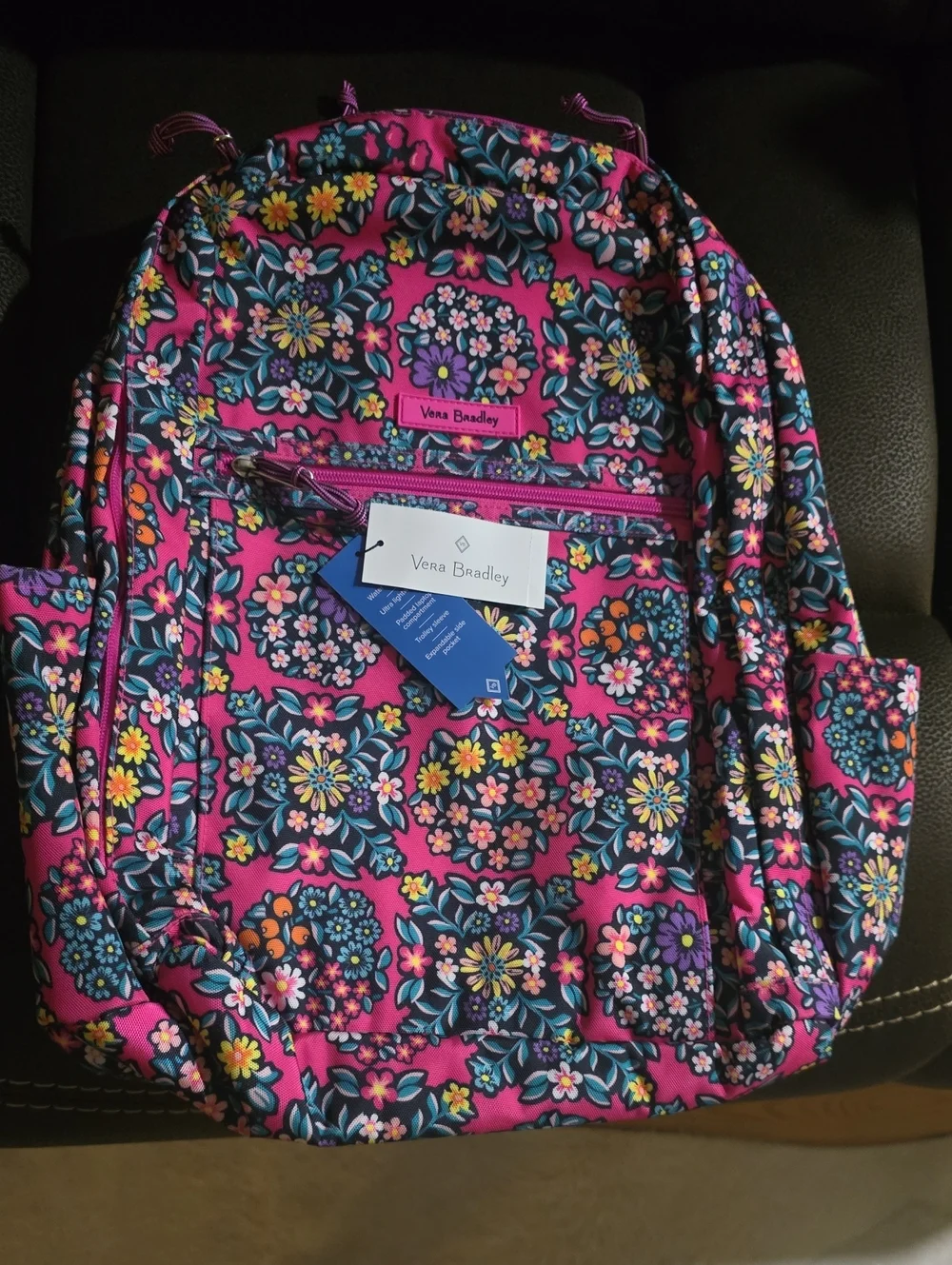 Vera Bradley Lighten Up Grand Backpack Multicolor Kaleidoscope Rosettes NWT